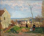 1870 Pissarro Louveciennes mit Mont Valerien anagoria.JPG