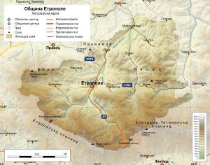 Община Етрополе на карте