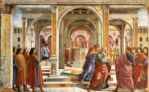 Domenico Ghirlandaio - Expulsion of Joachim from the Temple - WGA8827.jpg