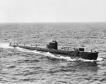 Hm Submarine Excaliber at Sea. October 1961. A15503A.jpg