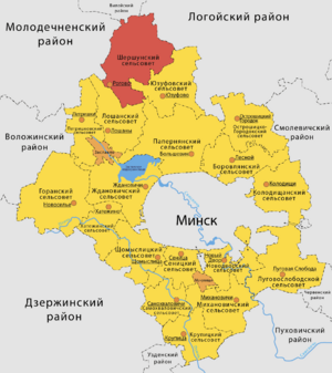 Шершунский сельсовет на карте