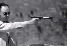 Aiming the Welrod gun.jpg