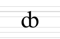 Latin ligature DB.svg