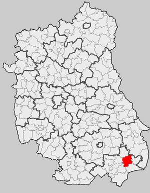 Лащув на карте