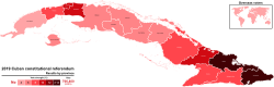 2019 Cuban constitutional referendum - No vote by province.svg