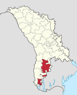 Гагаузий на карте