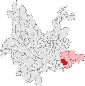 Вэньшань на карте