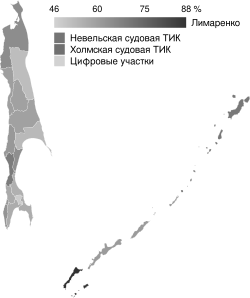 2019 Sakhalin Oblast gubernatorial election map.svg