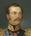 Alexander II by E.Botman (1856, Russian museum) detail.jpg