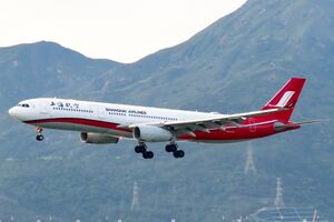 Shanghai Airlines A330-300 (B-6096) @ HKG, June 2019.jpg