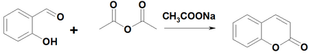 Synthesis of coumarine from salicaldehyde.png