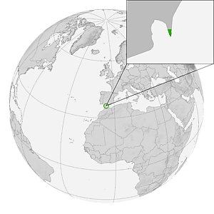 Гибралтар на карте Европы