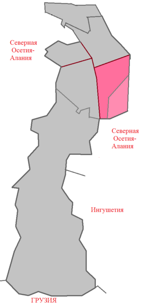 Иристонский район на карте
