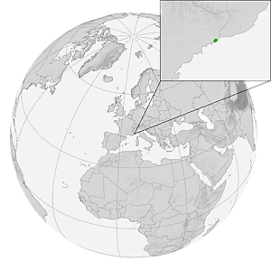 Монако на карте Европы