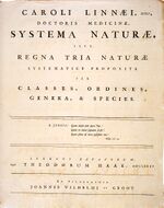 Титульный лист первого издания «Systema naturæ»