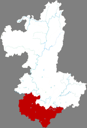 Люцзян на карте