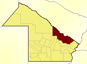 Департамент Либертадор-Хенераль-Сан-Мартин на карте