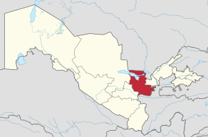 Джизакская область на карте