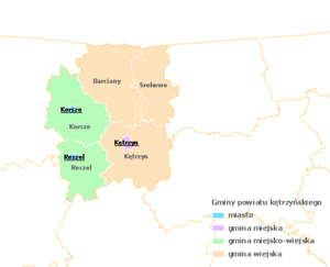 Кентшинский повет на карте