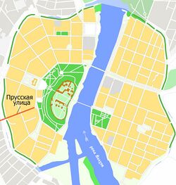 На карте города