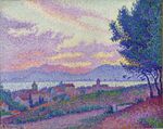 Signac - Vue de Saint-Tropez, coucher de soleil au bois de pins, 1896, M0941000157.jpg
