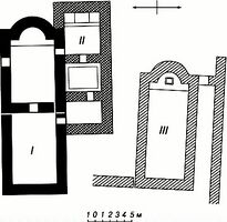 План фундаментов зданий в Судагылане (I — VIII—IX вв., II — VIII—IX вв., III — V—VI вв.)[318]
