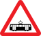 Trams crossing ahead