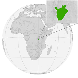 Бурунди на карте мира