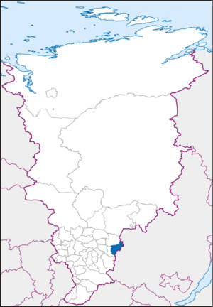 Нижнеингашский район на карте