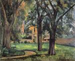 Marronniers et ferme du Jas de Bouffan, par Paul Cézanne, FWN 202.jpg