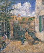 Pissarro - Coutyard at the ‘Rondest House’, Pontoise, 1880.jpg