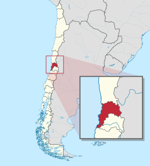 Область Вальпараисо на карте