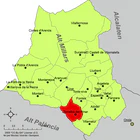 Расположение муниципалитета Торральба-дель-Пинар на карте провинции