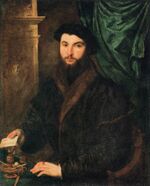Paris Bordone - Portrait of Hans Ulrich Krafft 1540, Louvre Inv. 126.jpg