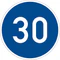 Nejnižší dovolená rychlost (30 km/h)