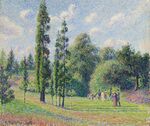 Camille Pissarro - Jardin de Kew, Londres, près d’un étang (PD 947).jpg