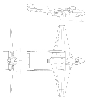 De Havilland Vampire 3-view.svg