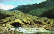 Fyodor Vasilyev Landscape with a Rock and Stream 10976.jpg