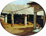 Fyodor Vasilyev Peasant's Courtyard 10967.jpg