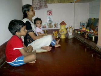 Home puja, Orissa India 2012.jpg