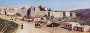 Поленов Вид на Иерусалим с западной стороны. Яффские ворота и цитадель.jpg