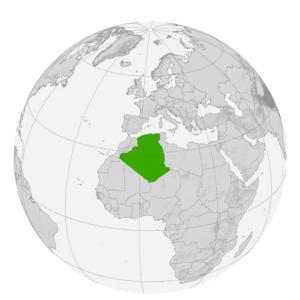 Алжир на карте мира