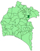 Расположение муниципалитета Ла-Гранада-де-Рио-Тинто на карте провинции