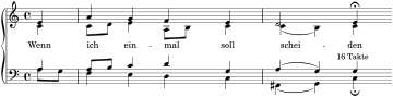 BWV 244 Incipit Nr. 72 Wenn ich einmal soll scheiden.svg