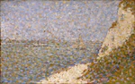 Georges Seurat - Preparatory Sketch for the Painting La Grève du Bas-Butin, Honfleur PC 169.jpg