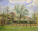 Pissarro - Pear Trees in Bloom at Eragny, Morning, 1886.jpg