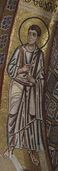 Hosios Loukas (narthex) - East wall, 4th arch (S.Thomas) 02.jpg