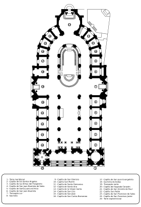 Plan Église Saint-Sulpice - Paris-es.svg