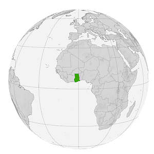 Гана на карте мира