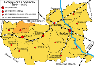 Гресский район на карте